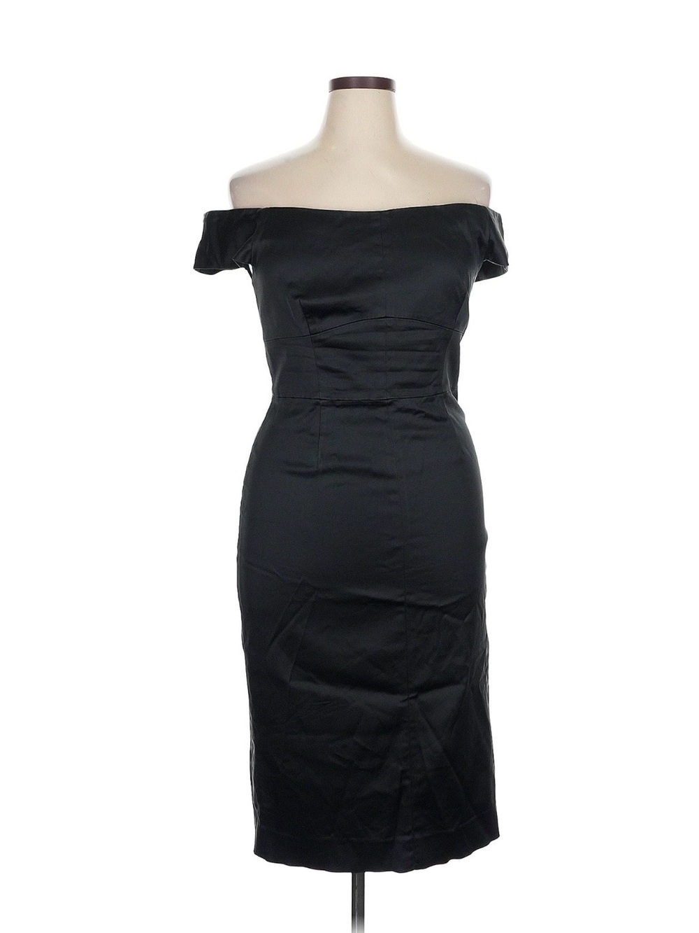 Milly Off-Shoulder Black Sheath Dress